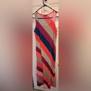 Tommy Bahama maxi dress multi color stripes - size medium - only lightly worn